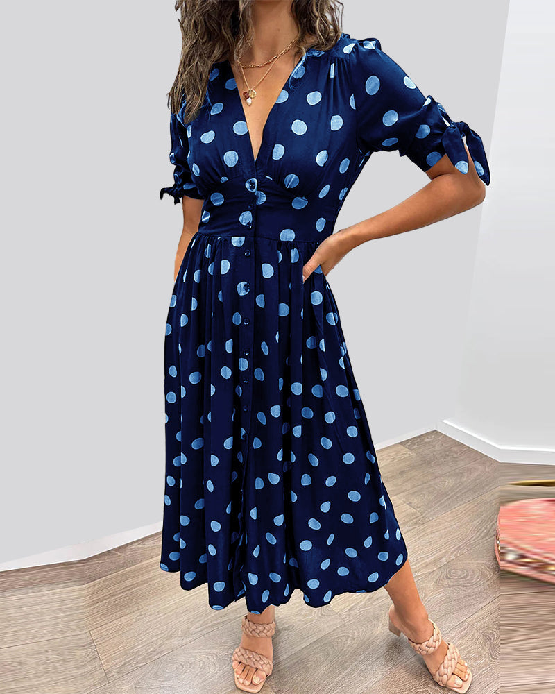 DAISY | ELEGANT DRESS WITH MODERN POLKA DOTS