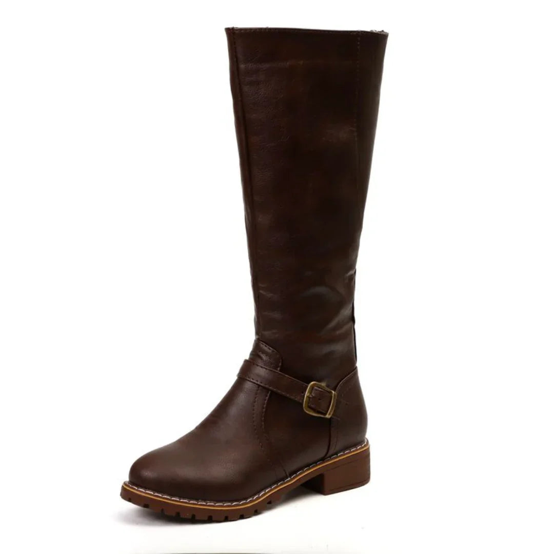 Mette – Weatherproof Tall Leather Boots