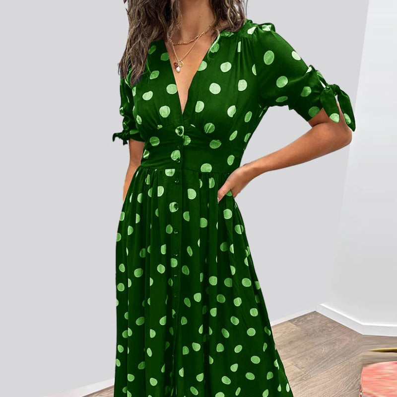DAISY | ELEGANT DRESS WITH MODERN POLKA DOTS
