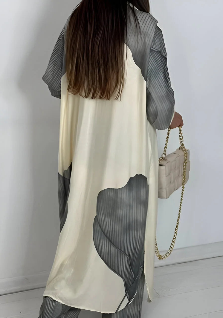Élodie Elegant Printed Top and Pants Set