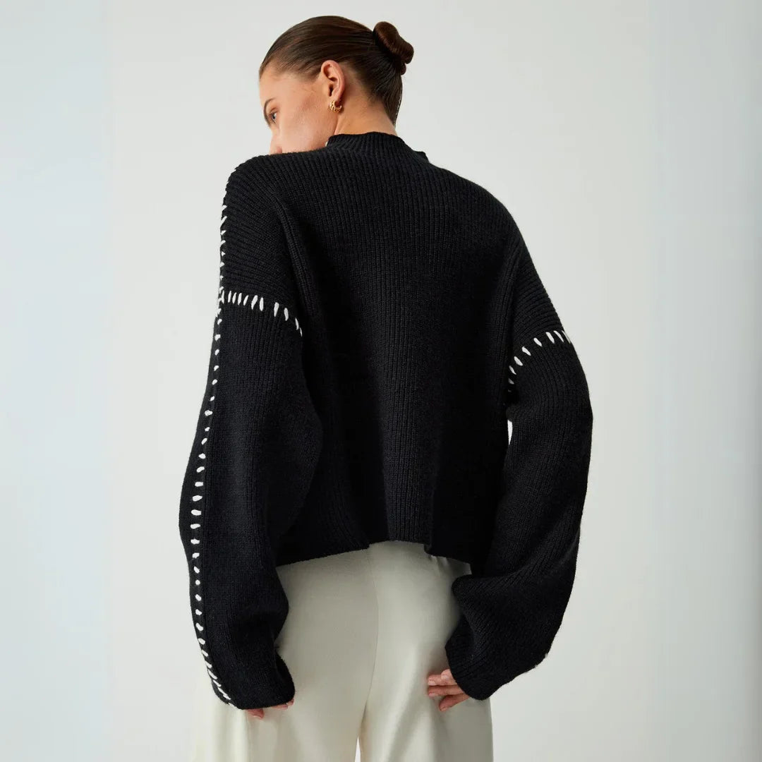 Maren – Loose Pullover with High Neck