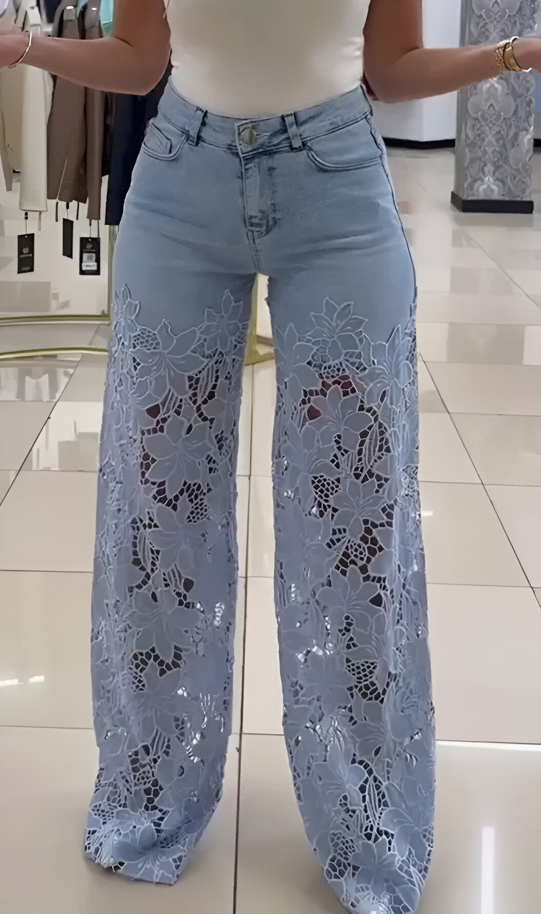 Chérie Floral Lace Jeans