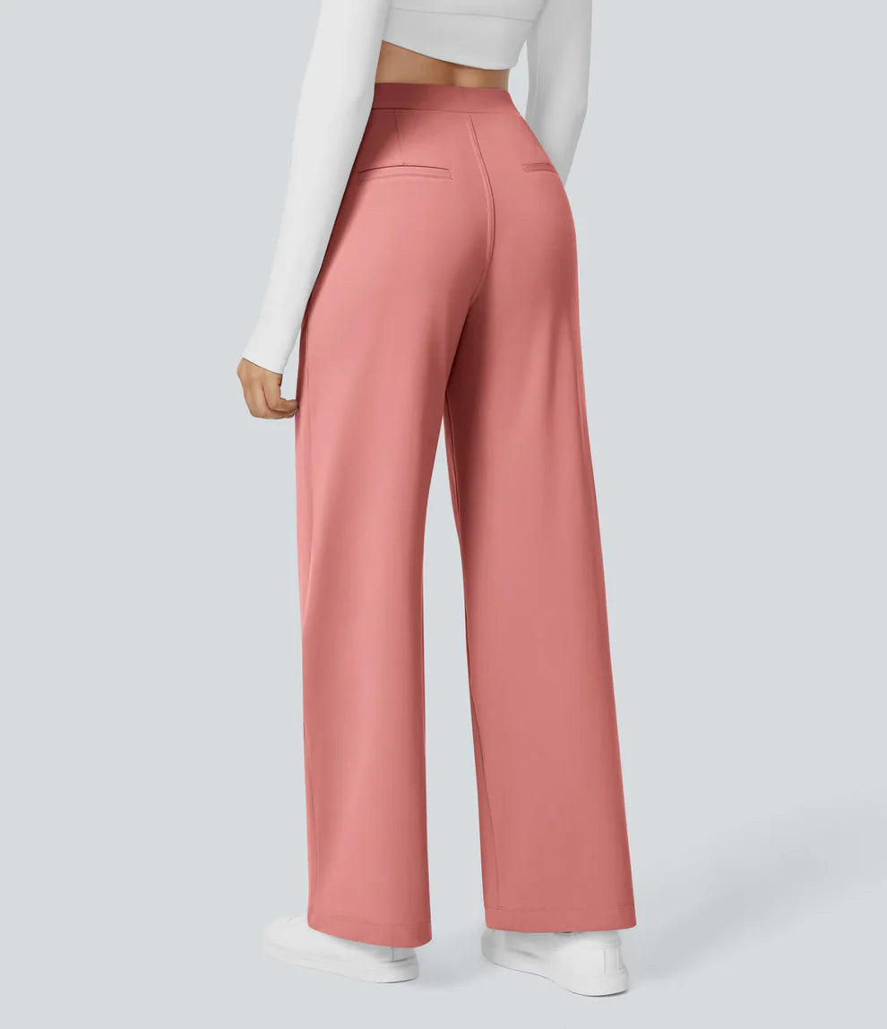 Aela – Sleek High Waist Wide Leg Trousers