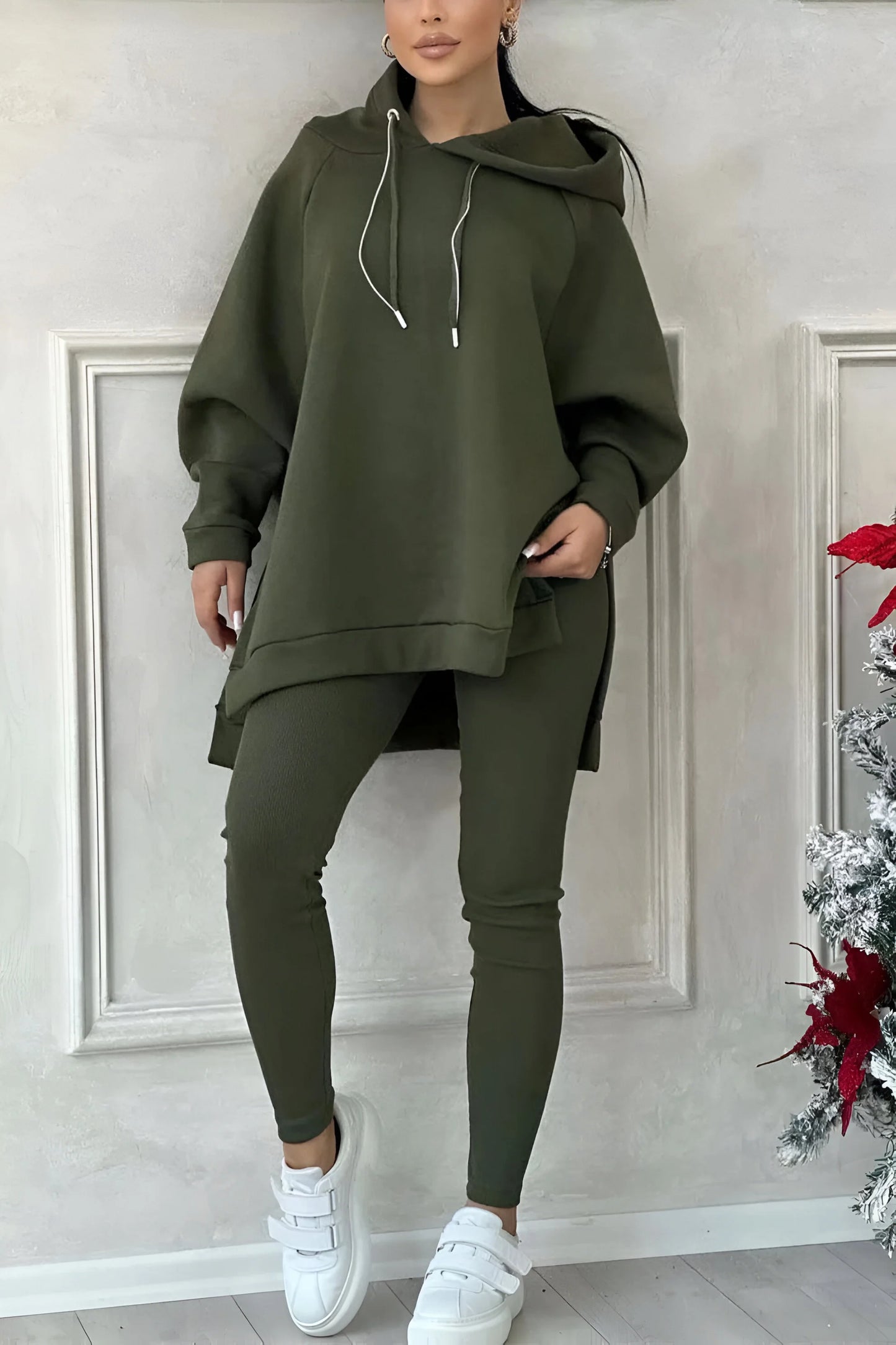 Sophie - Slit Hem Hoodie & Jogger Set