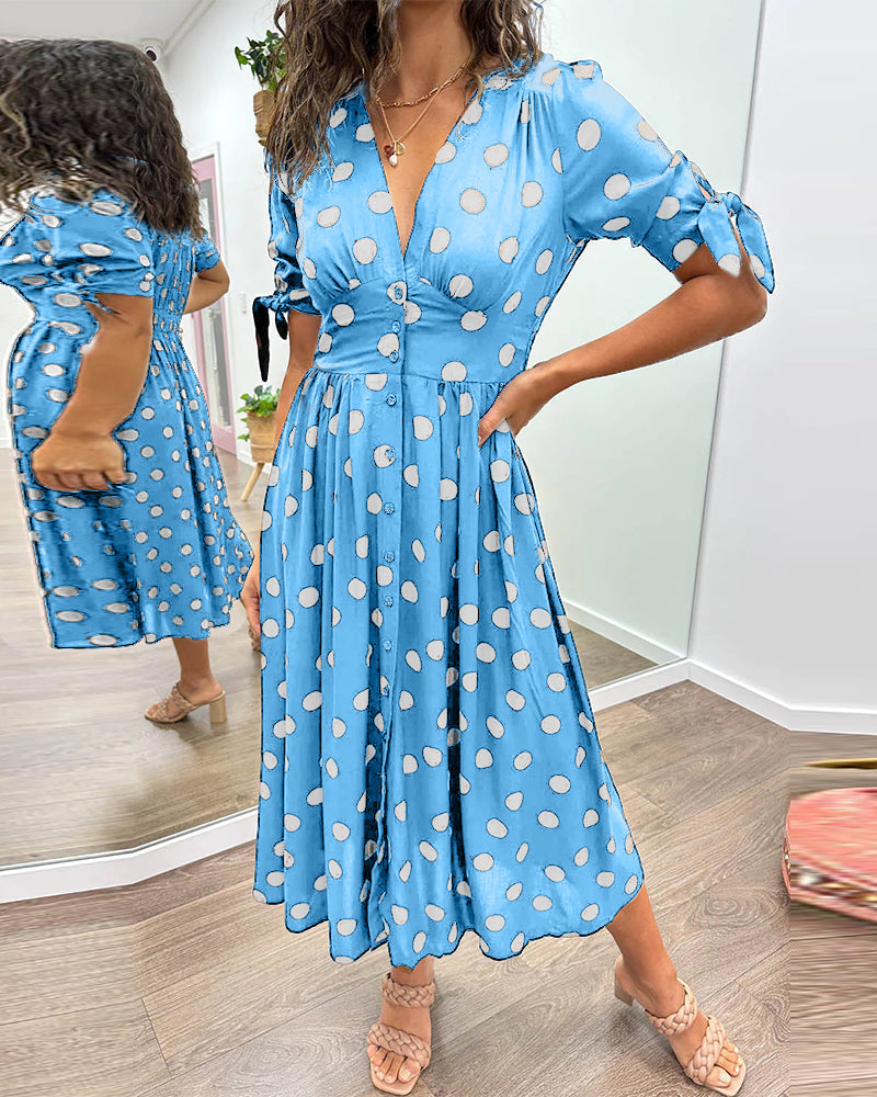 DAISY | ELEGANT DRESS WITH MODERN POLKA DOTS