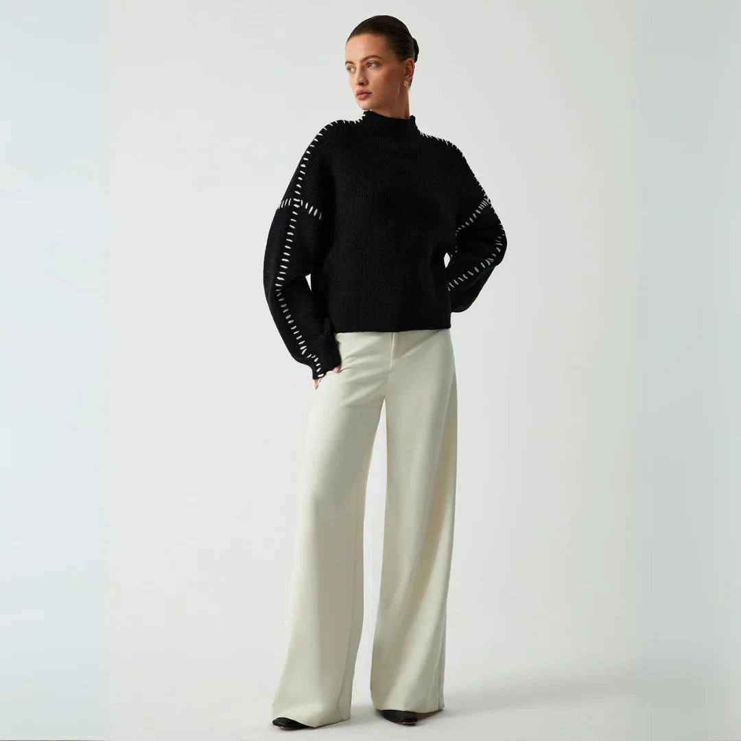 Maren – Loose Pullover with High Neck