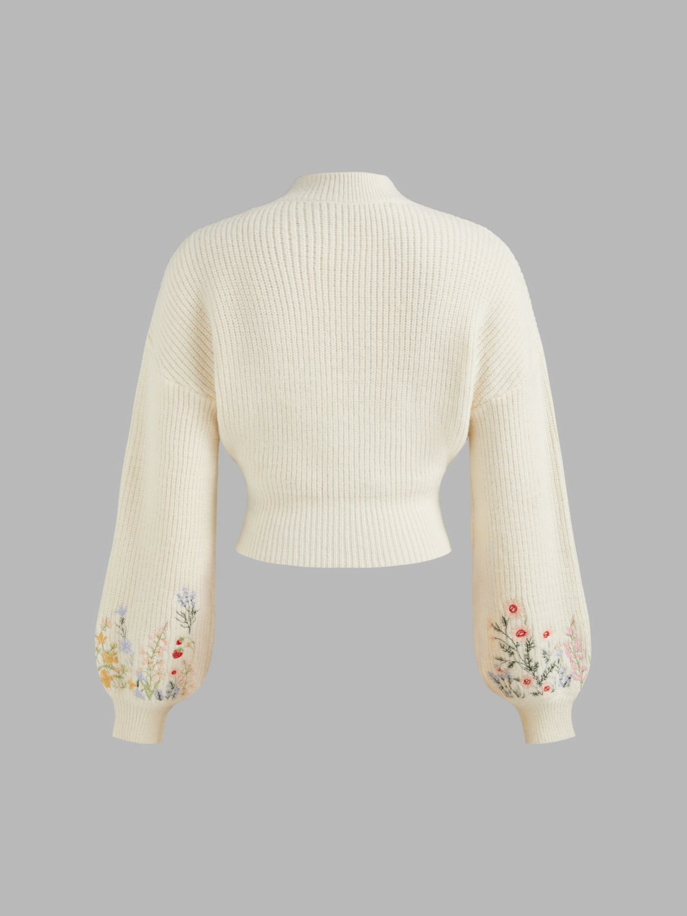 Éloïse – Embroidered Knit Crop Sweater