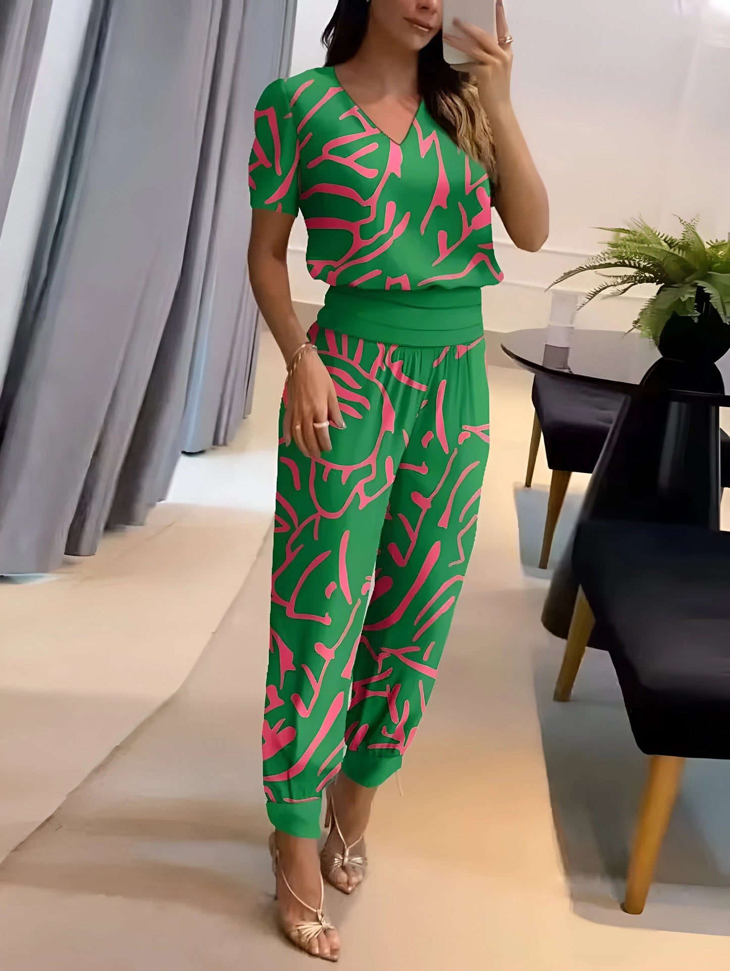 Geneviève - 2 piece Blouse and Pants limited edition set