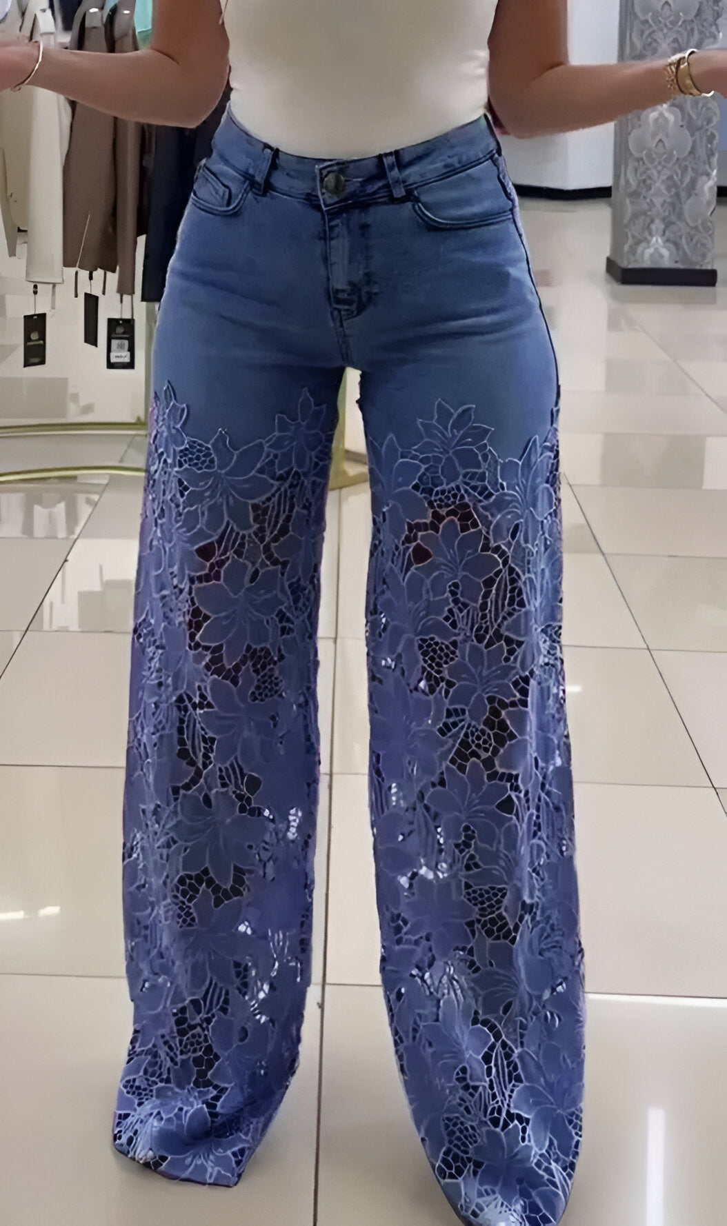 Chérie Floral Lace Jeans