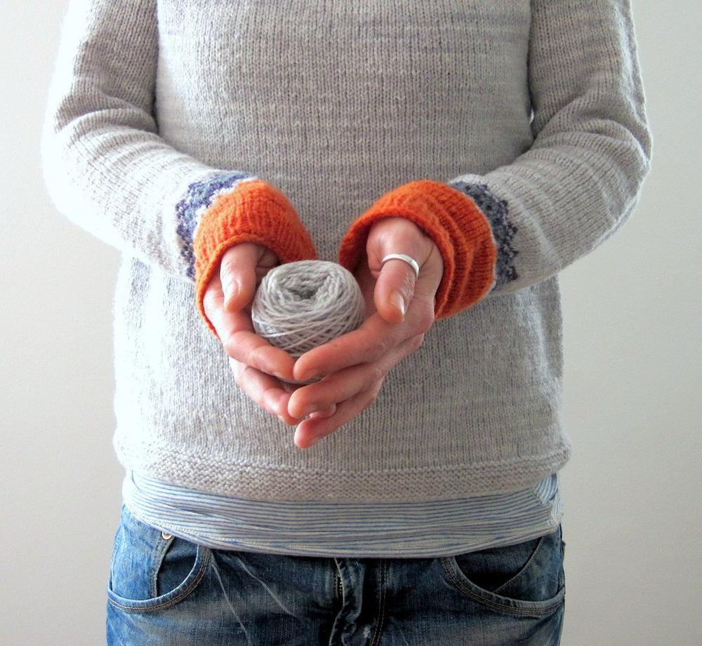 Sigrun – Long Sleeve Sweater with Winter Pattern