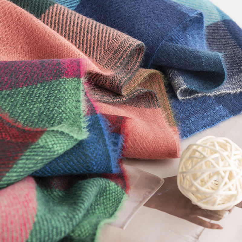 "Anais - Women's Vibrant Fringed Scarf in Bold, Eye-Catching Colors"
