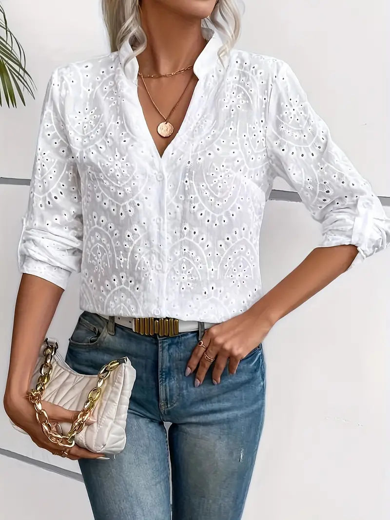 MILOU | STYLISH BLOUSE WITH BOHO MOTIF