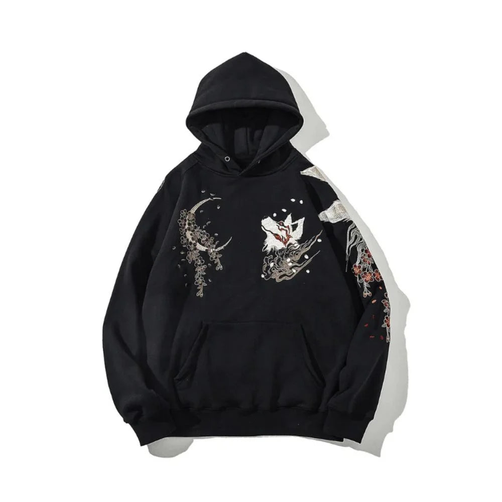 Henri - Nine-Tailed Fox Embroidered Hoodie