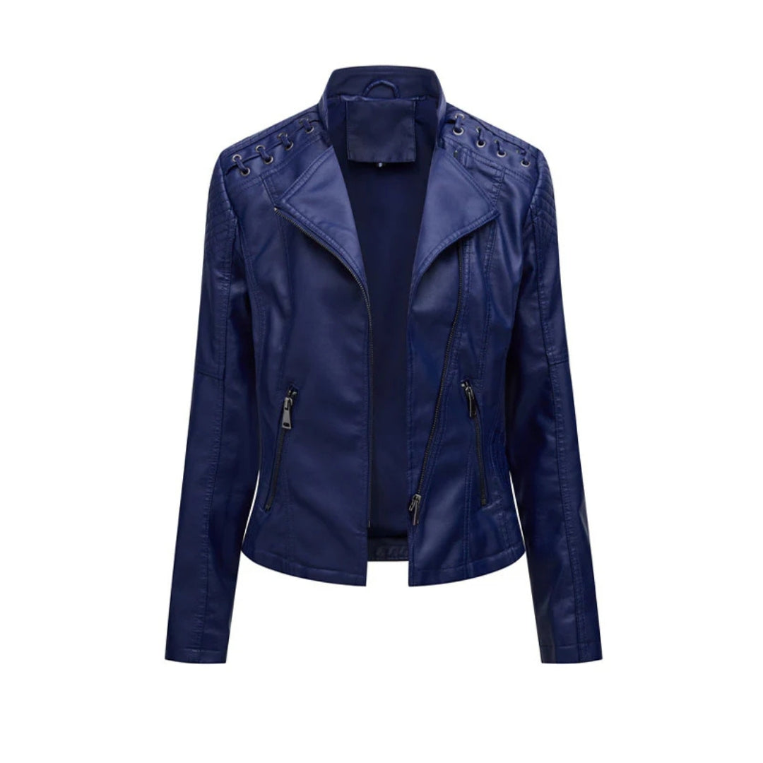 Camille – Classic Lambskin Leather Jacket