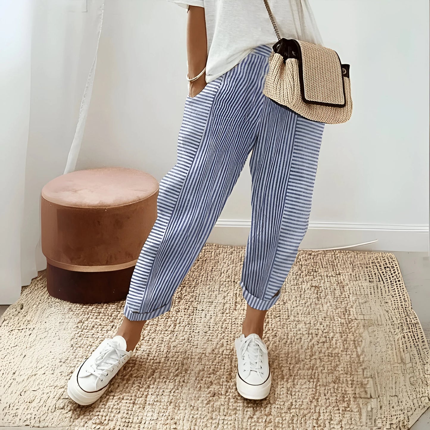 Marinette – Striped Coastal Lounge Pants