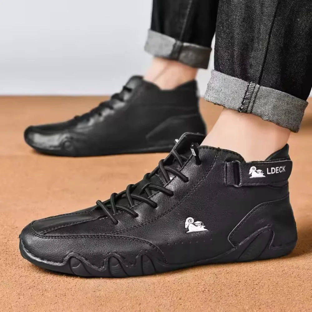 Nicolas - Men's Velcro Leather Loafers