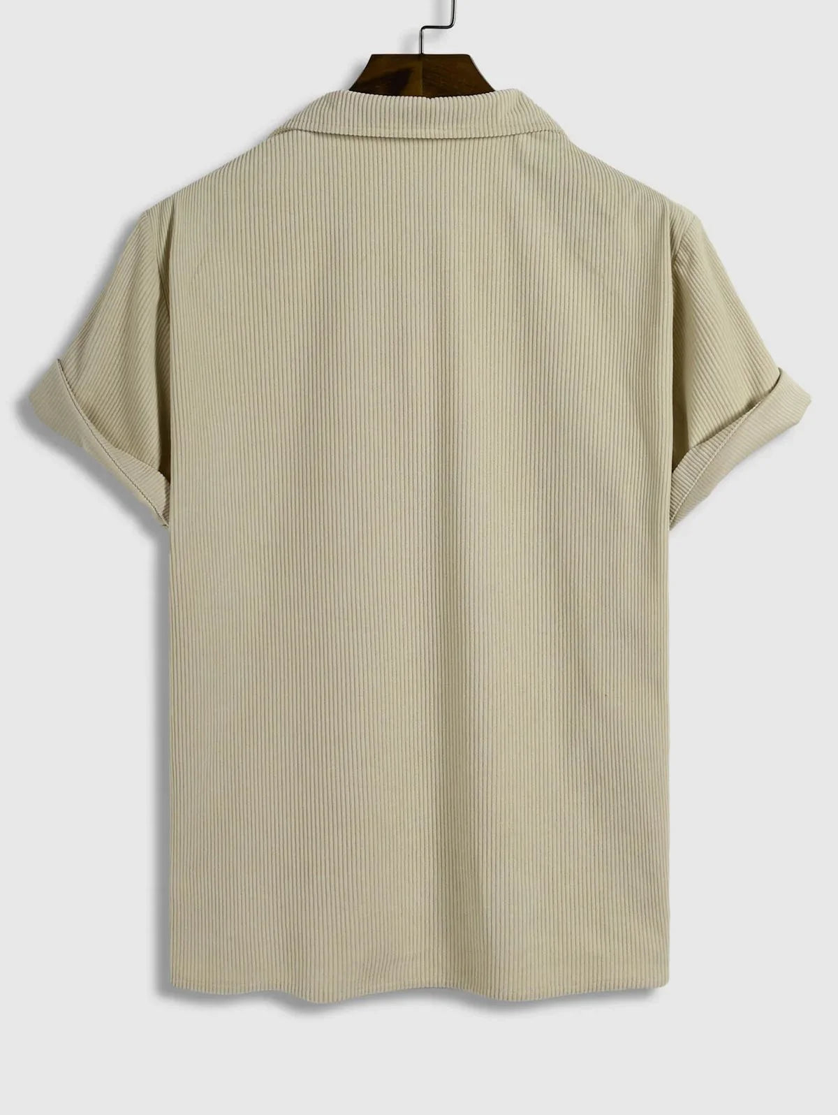 Yves - Men's Short Sleeve Corduroy Polo Shirt