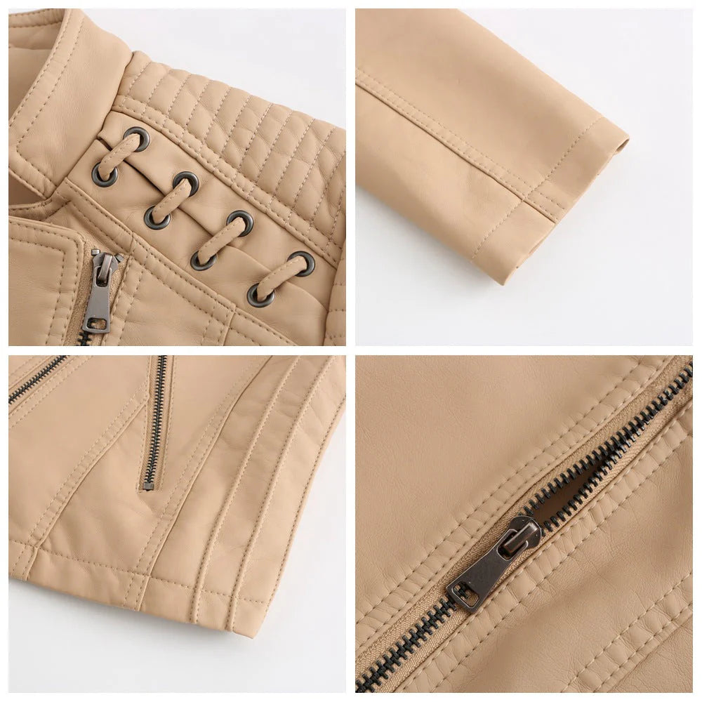 Camille – Classic Lambskin Leather Jacket