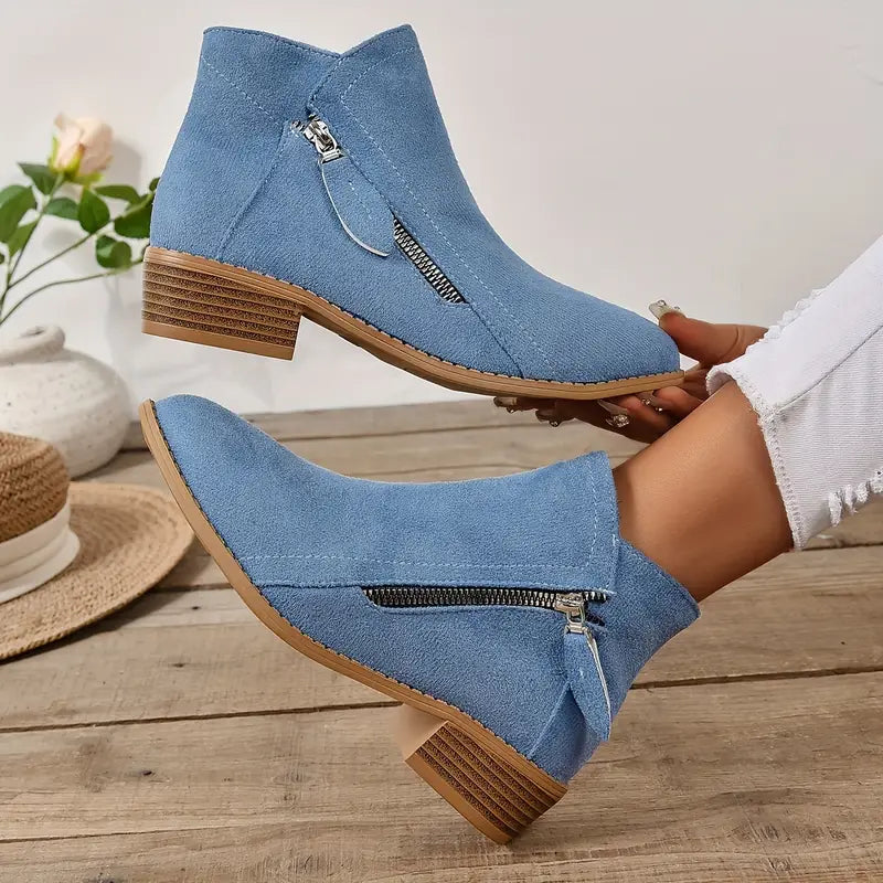 MAAIKE - RETRO ZIP ANKLE BOOTS