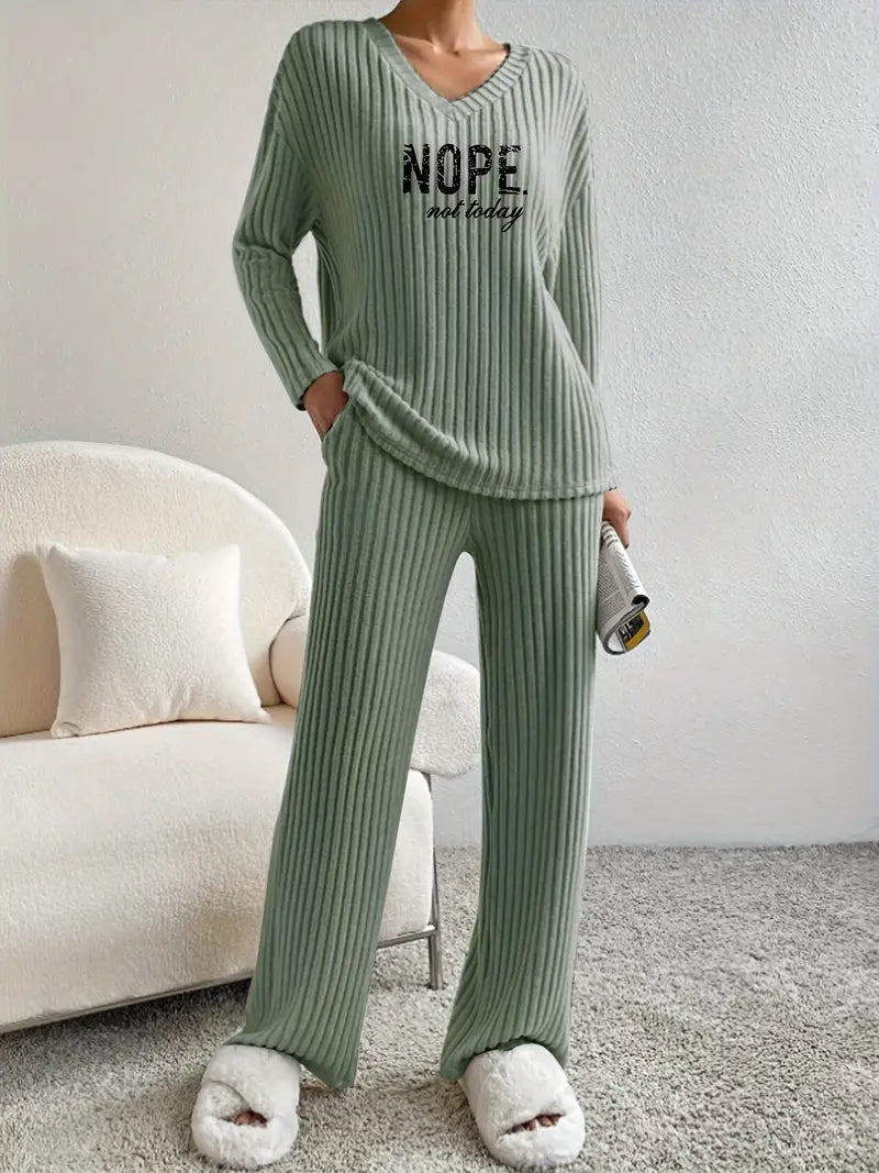 Rzęsosława - Ribbed Two-Piece Set
