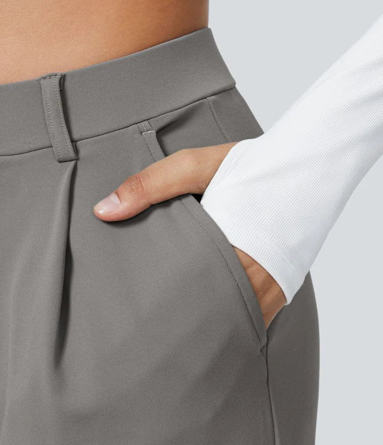 Aela – Sleek High Waist Wide Leg Trousers