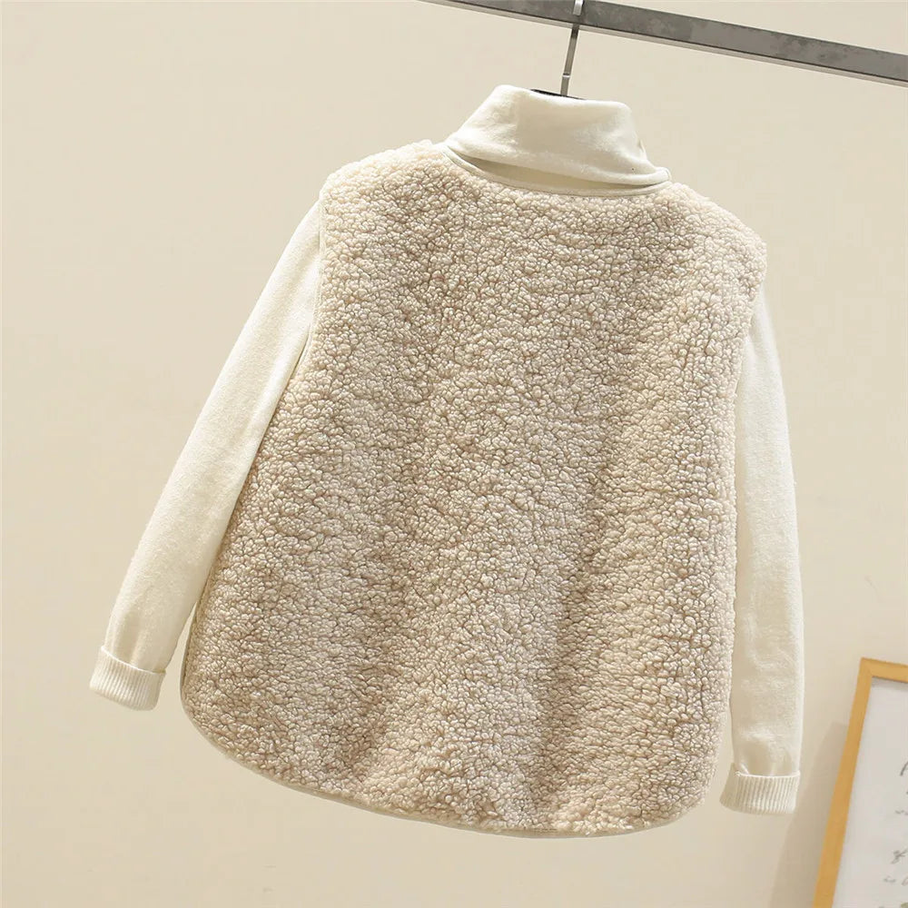 Cosette – Soft Fleece Button-Up Vest