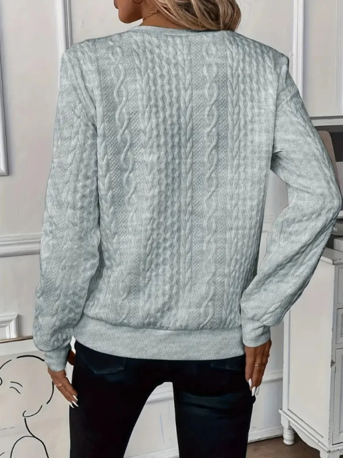 Sabine – Chic Cable Knit Zip-Up Sweater