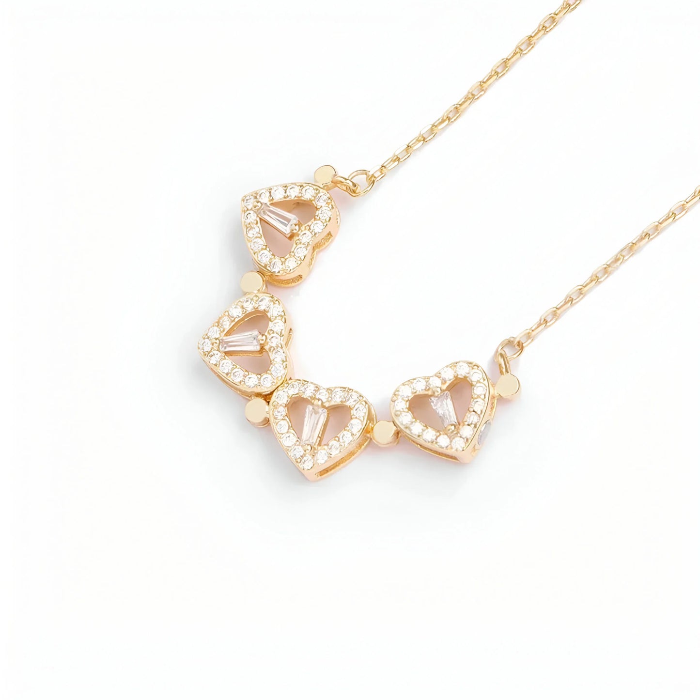 Celesta Clover Heart Pendant Necklace