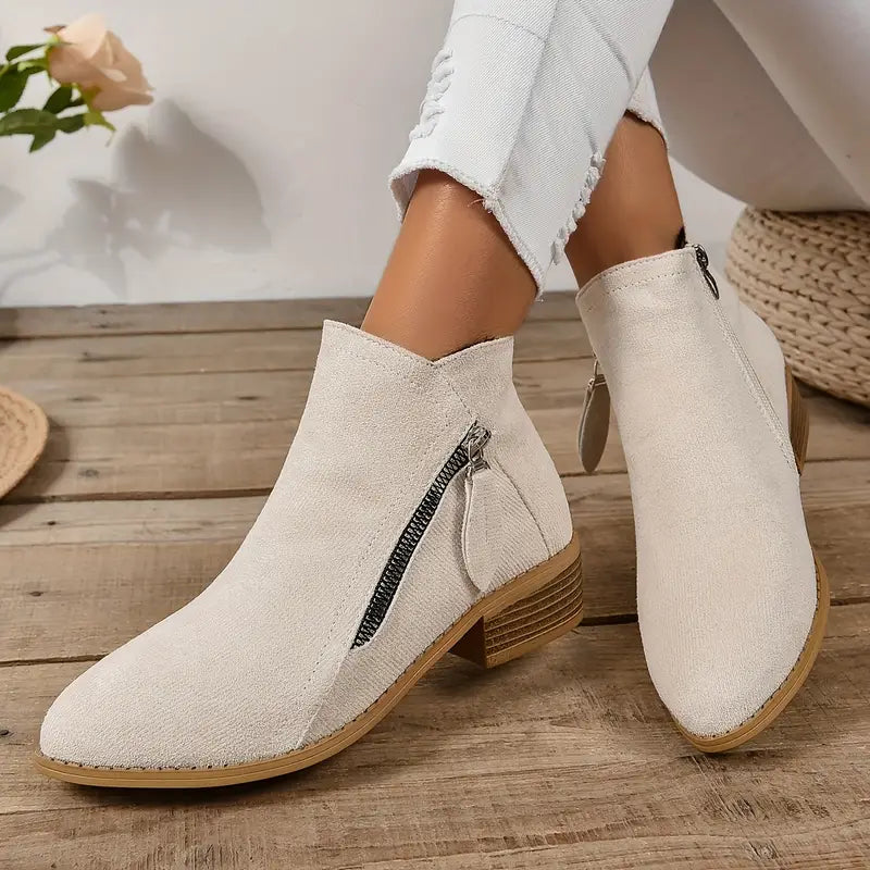 MAAIKE - RETRO ZIP ANKLE BOOTS