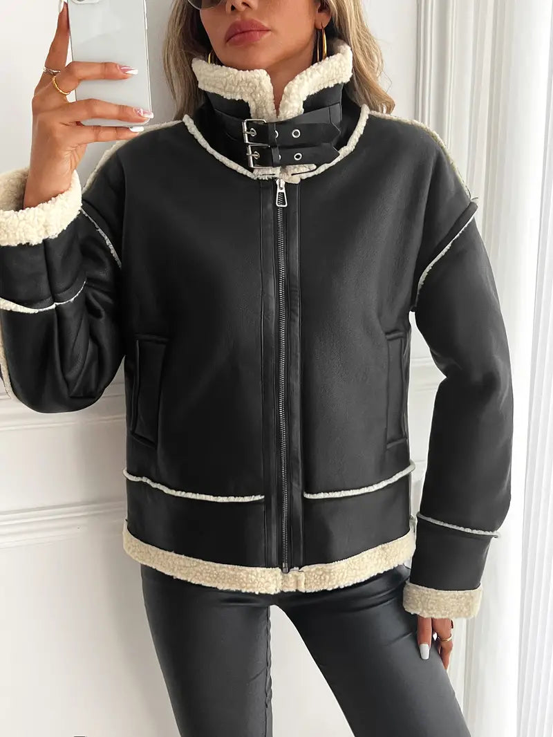 Runa - Motorcycle Jacket in Faux Leather