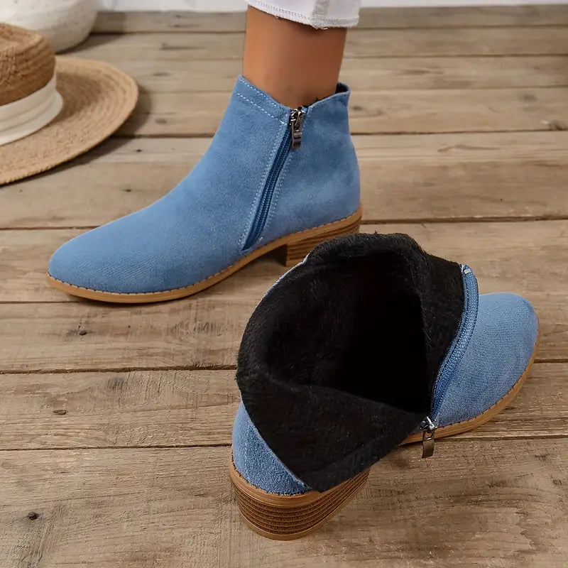 MAAIKE - RETRO ZIP ANKLE BOOTS