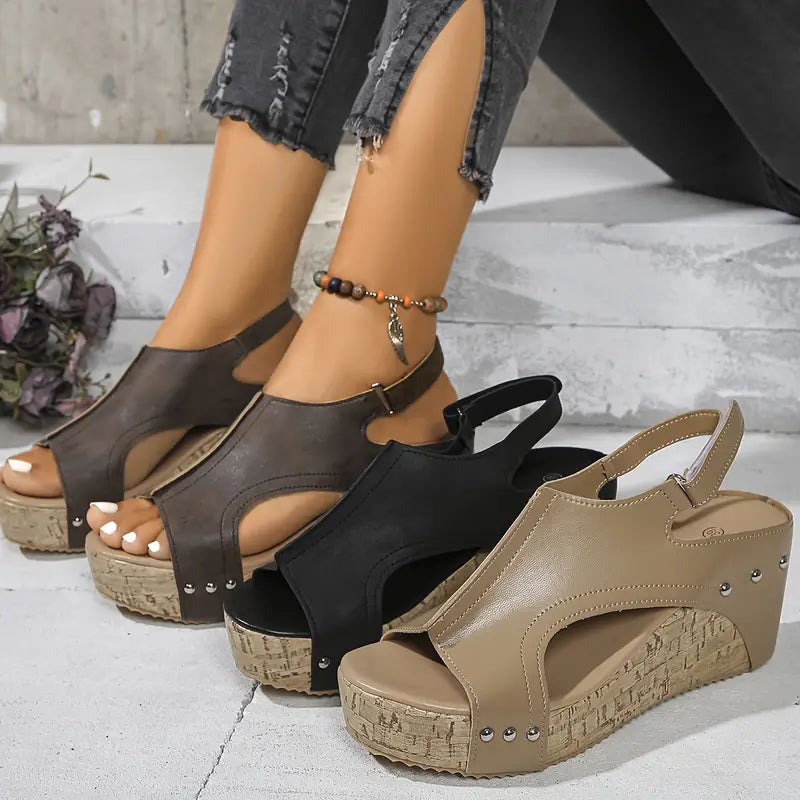 COBIE - CHIC VINTAGE HIGH HEEL PLATFORM SANDALS