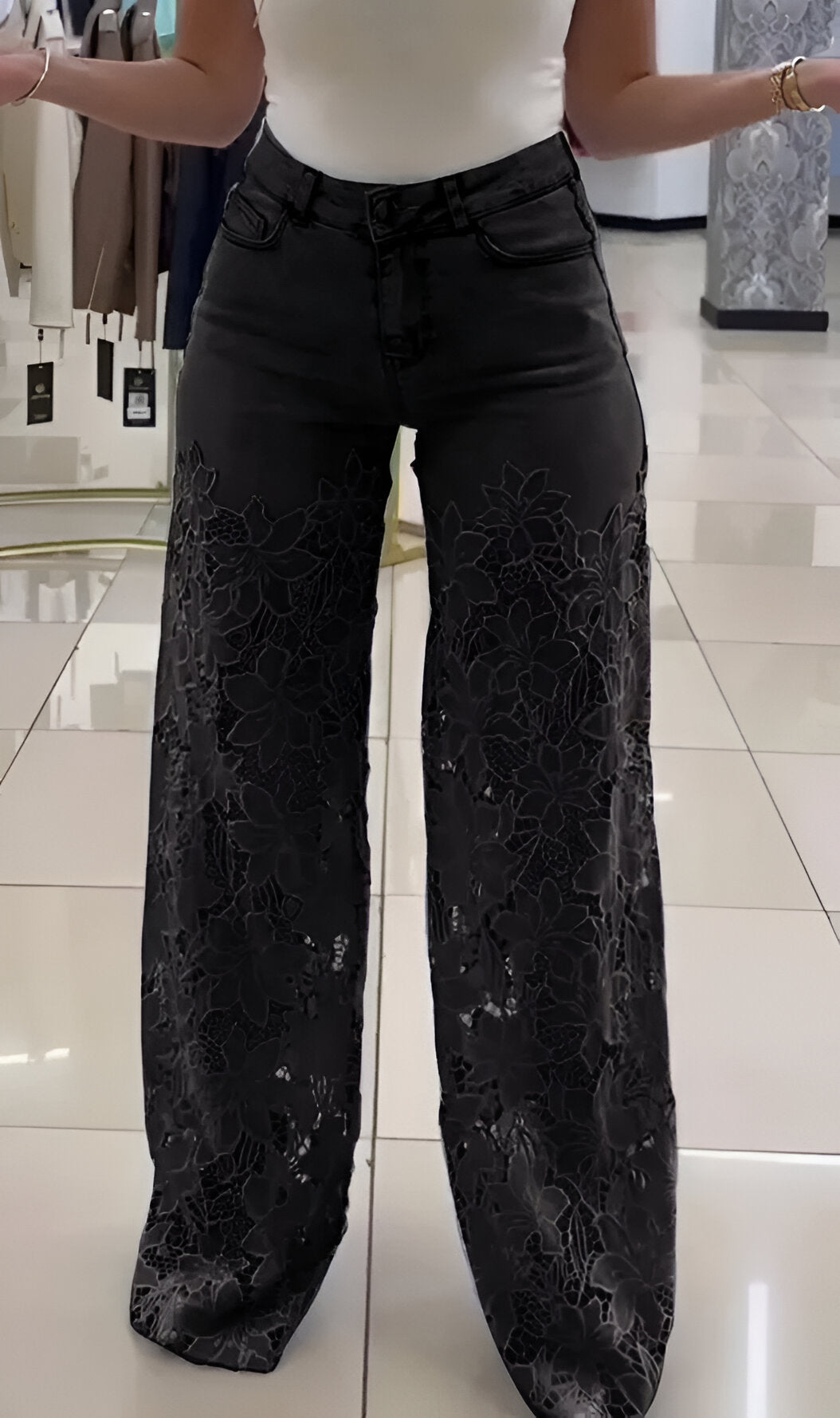 Chérie Floral Lace Jeans