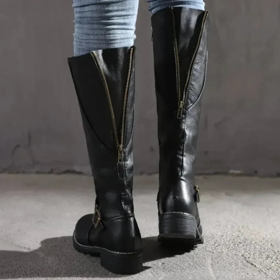 Mette – Weatherproof Tall Leather Boots