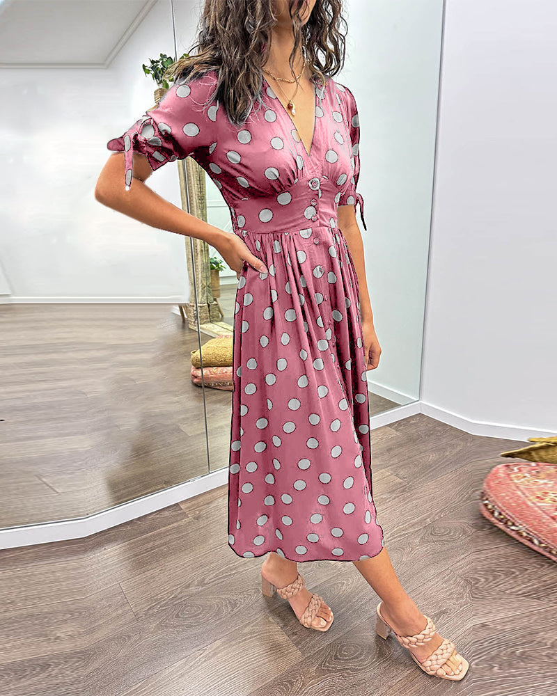 DAISY | ELEGANT DRESS WITH MODERN POLKA DOTS
