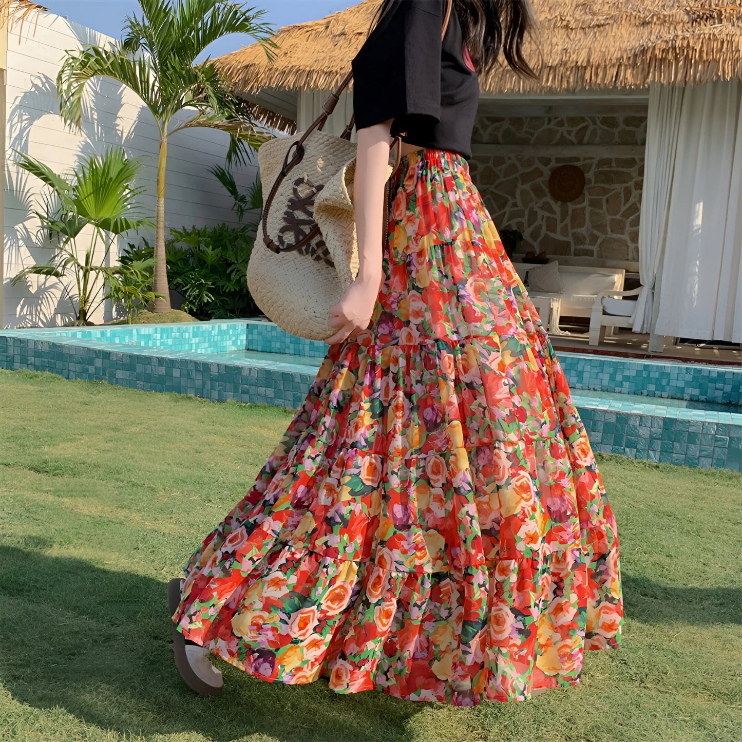 Manon - Floral Bohemian Skirt (Limited Edition)