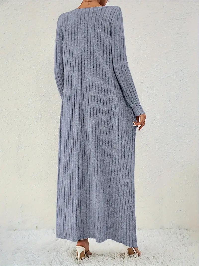 Swietlana - Ribbed Solid Three-Piece Set with Top and Cardigan