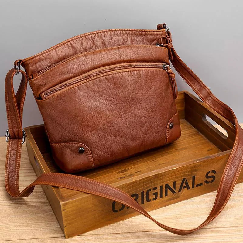 Halina - Leather Shoulder Bag
