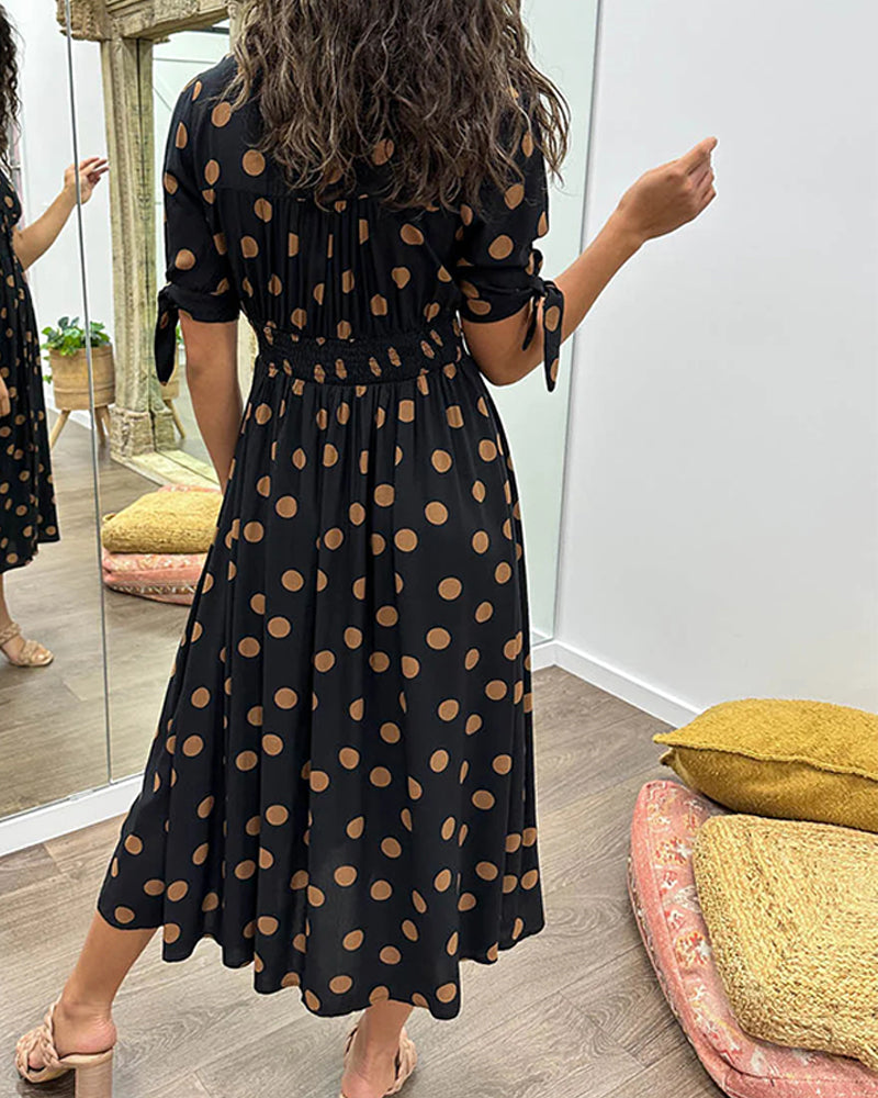 DAISY | ELEGANT DRESS WITH MODERN POLKA DOTS