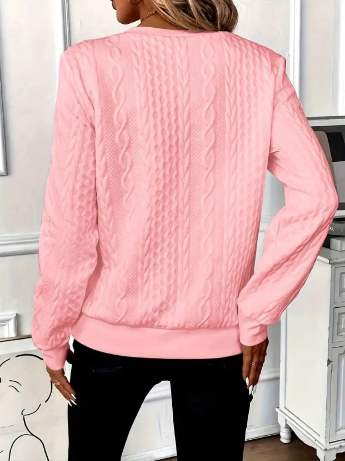 Sabine – Chic Cable Knit Zip-Up Sweater