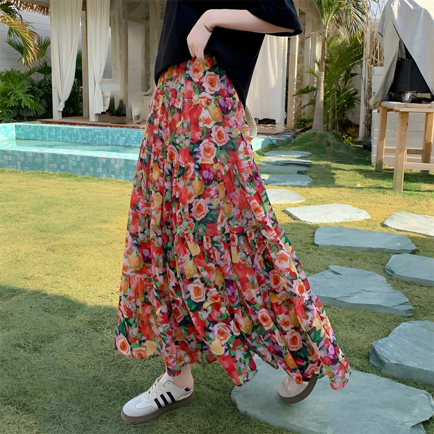 Manon - Floral Bohemian Skirt (Limited Edition)