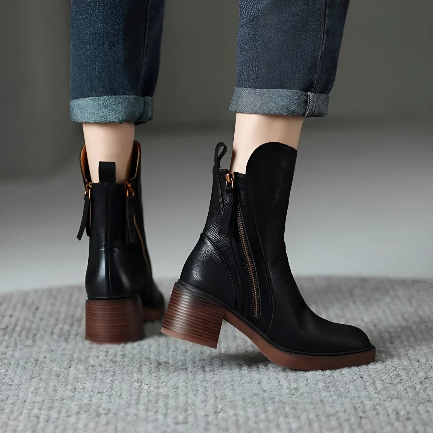 Anna – Leather Ankle Boots