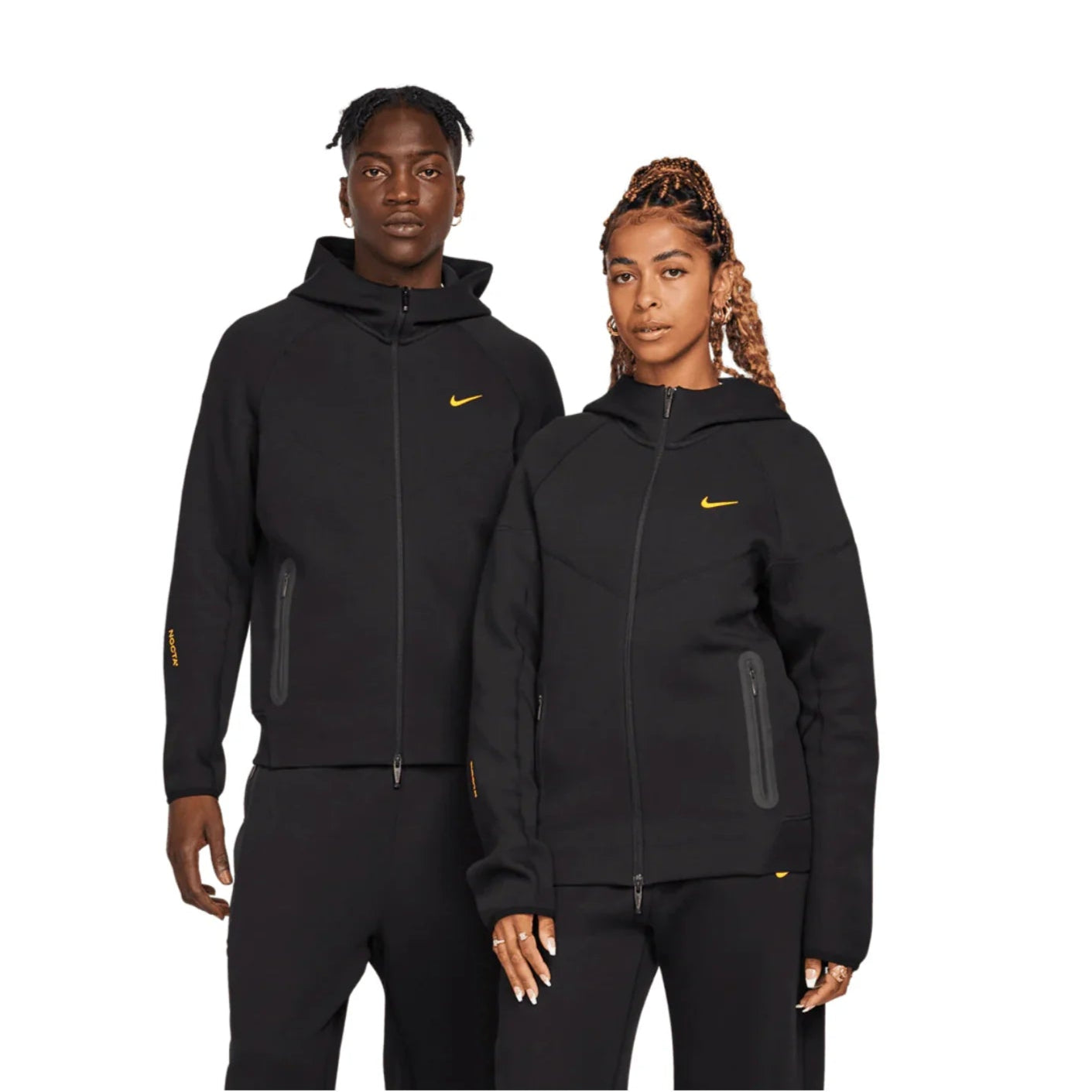 Thierry – Black Zip-Up Hooded Tracksuit Set