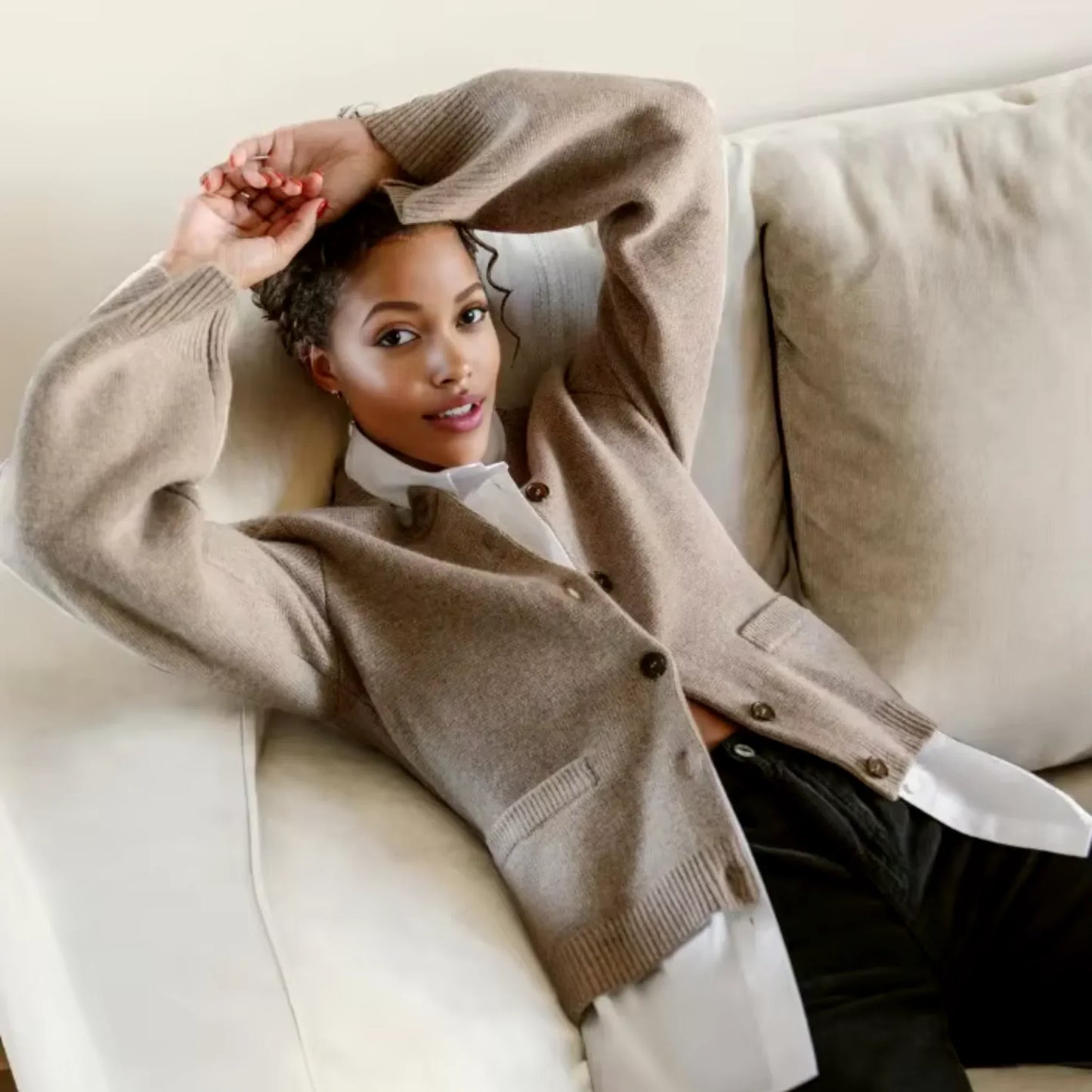 Gnevosa - Soft Button Cardigan