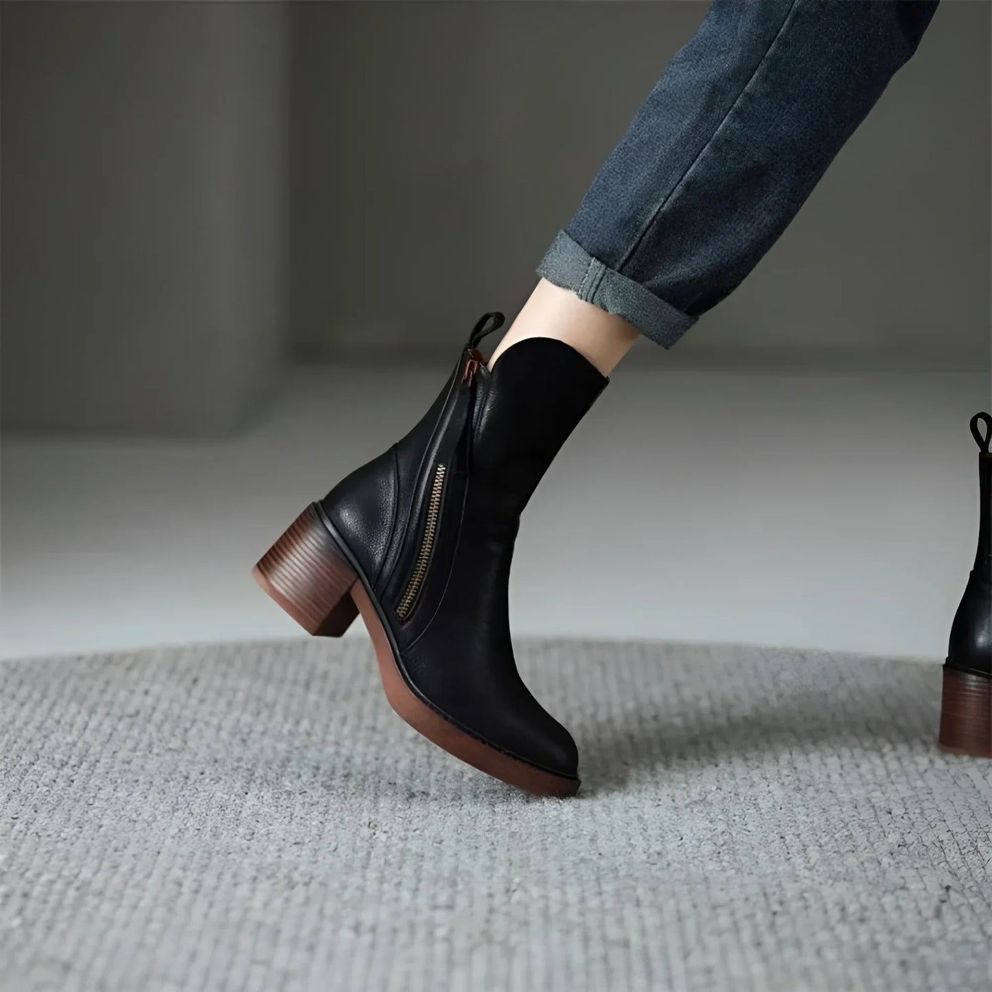 Anna – Leather Ankle Boots