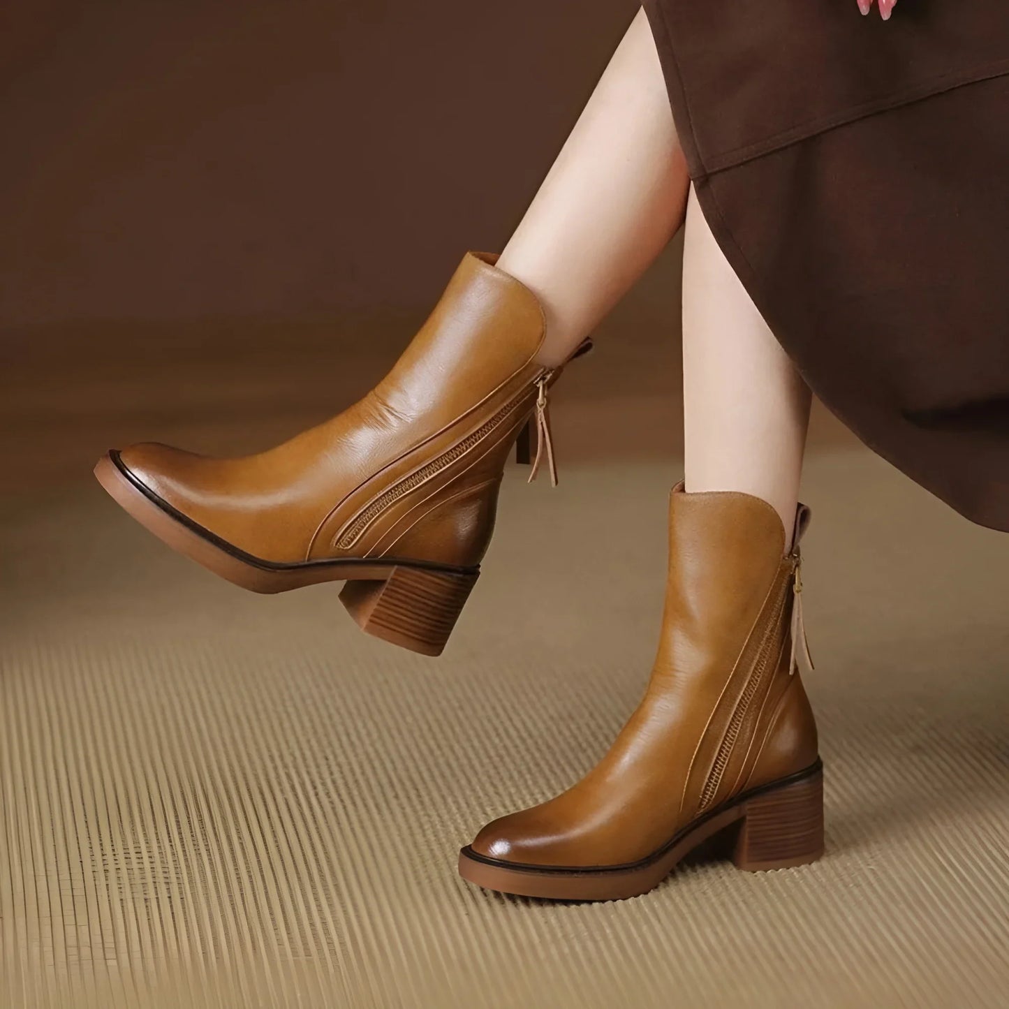 Anna – Leather Ankle Boots
