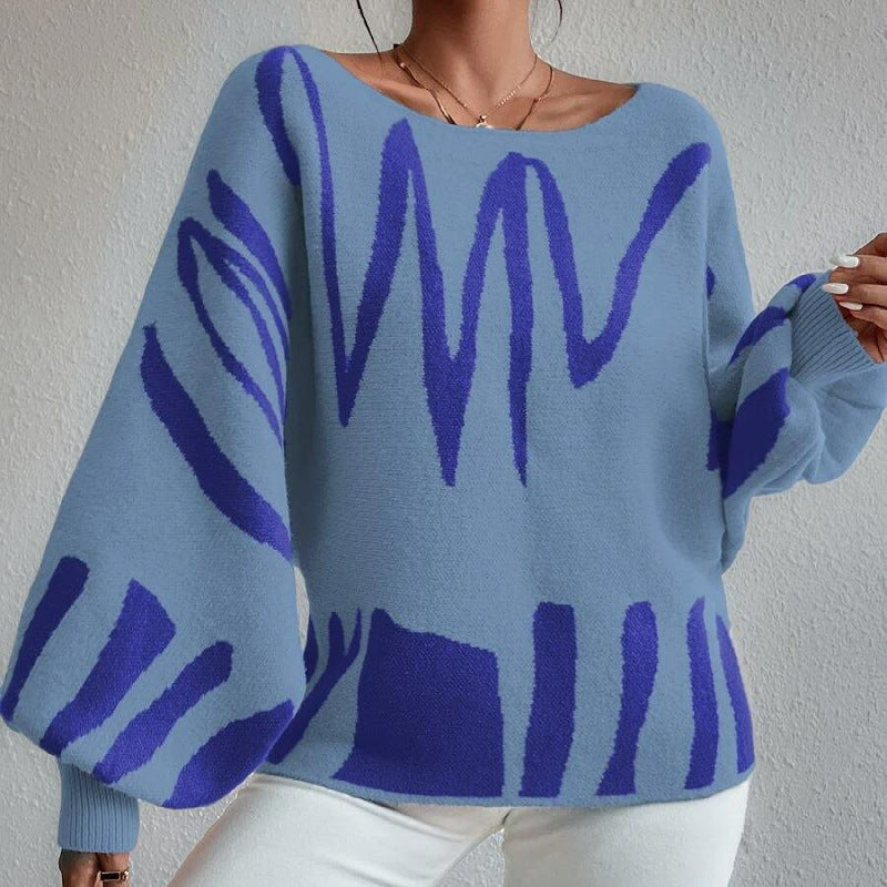 Svanhild – Women's Loose Sweater with Lantern Sleeves