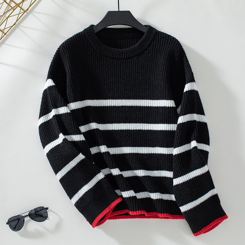 Mierdeva - Cozy Knit Sweater with Round Neck