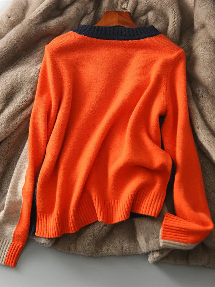 Ebbe - Sweater with Contrast Color
