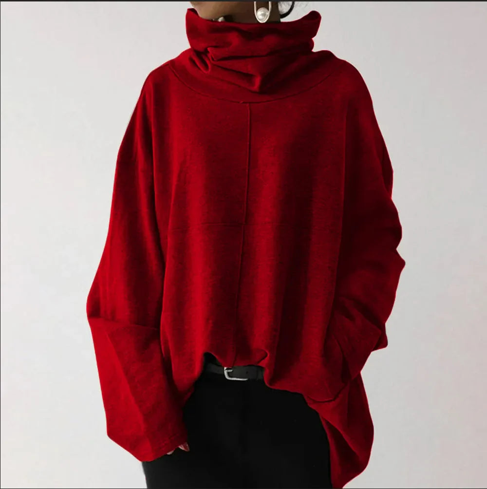 Kjellfrid - Hoodie with a High Collar